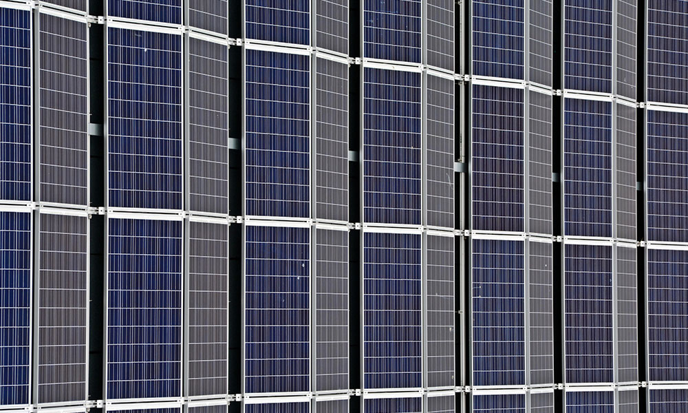 Portable solar generator providing renewable electricity during a power outage or emergency.