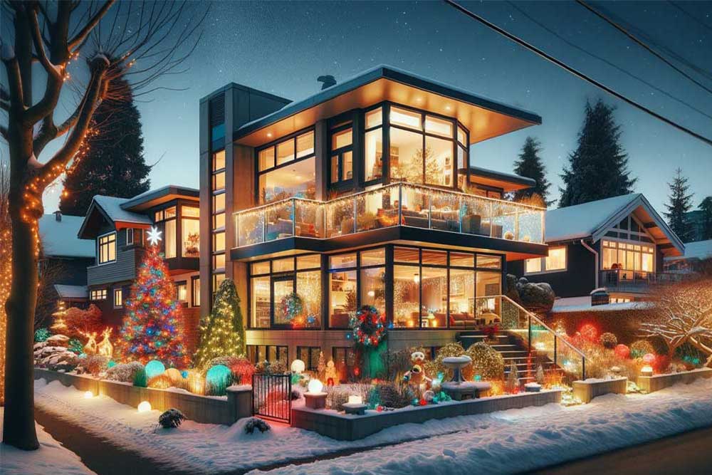 Light Up Your Holiday: Expert Electric’s Professional Christmas Light Installation in Vancouver